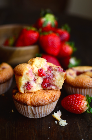 Muffin alle fragole senza zucchero